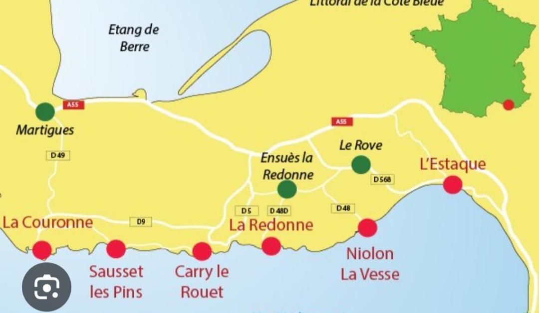 Les Hebergements De La Plage En Ville Мартиг Экстерьер фото